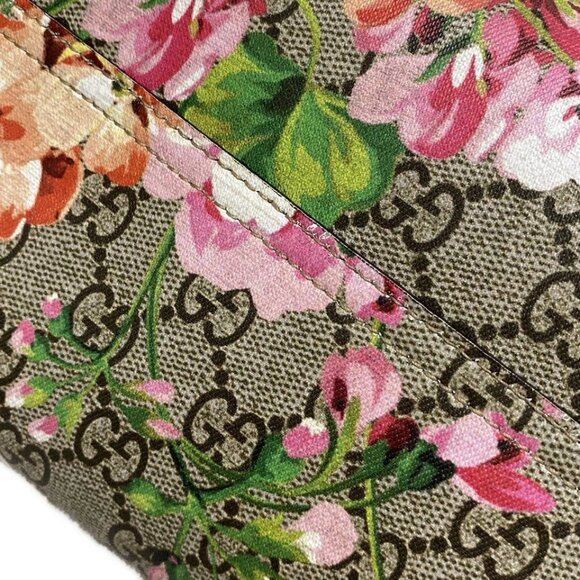 GUCCI GG Blooms Medium Reversible Leather Tote Beige Red Multi PVC - 855-072625 - Picture 8 of 14